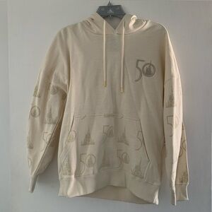 Disney World 50th Anniversary White Luxe Hoodie